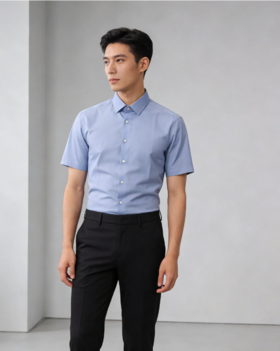 G2000男装SS26商场新款【免烫防皱/100%棉】短袖衬衫61131312