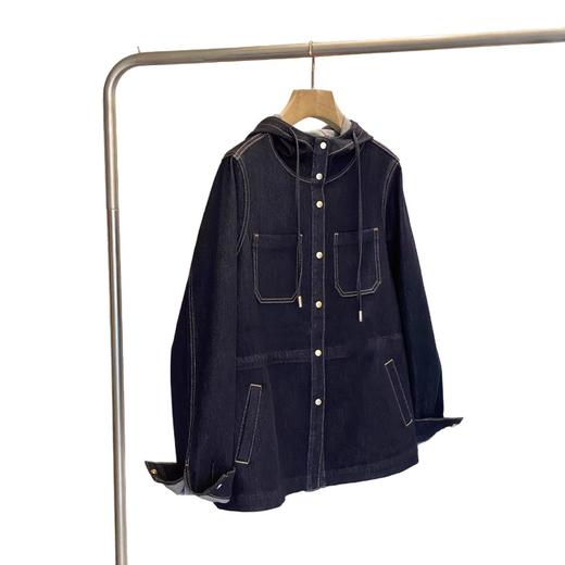 匠心做工！细节处见品质，2026早春抽绳收腰连帽牛仔短款外套！ 商品图4