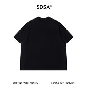 SDSA男装2026新款高贵轻奢美式撞色后背印花字母圆领短袖T恤百搭