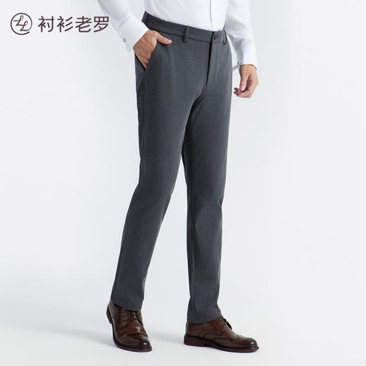 [总裁四代复合休闲裤]衬衫老罗秋季新款牛奶丝莱赛尔保暖男士西裤239A0S802L 商品图2