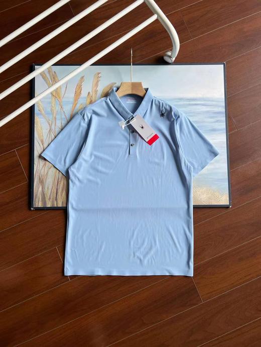 F032567新款运动系列撞色条纹领前胸撞色四合扣冰感科技短袖POLO衫 商品图10