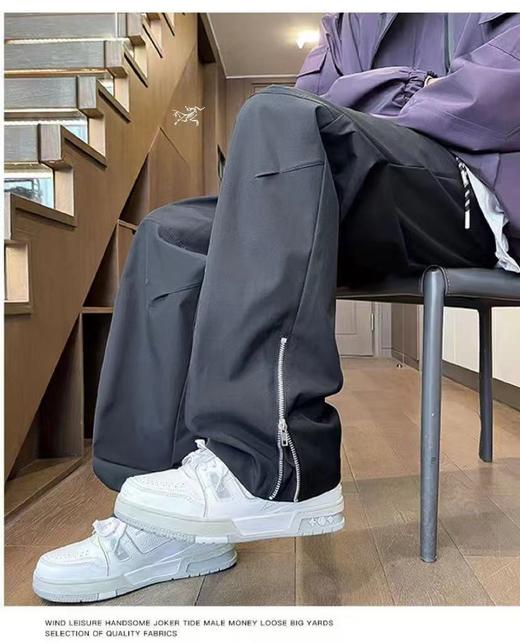 F032521纯色Logo腰带修身直筒休闲裤徒步登山裤长裤 商品图1