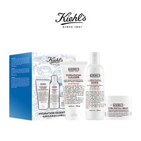 【好价！舒缓补水 拯救沙漠干皮】Kiehls科颜氏高保湿三件套 白盒（洁面啫喱150ml+高保湿水250ml+高保湿面霜125ml）新期效