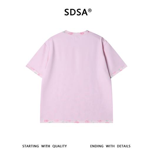 26T219SDSA男装2026新款高贵轻奢潮牌玫瑰花印花圆领短袖T恤百搭简约潮 商品图5