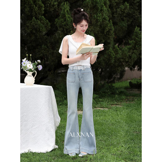 鹿向南【0328/20:00新品前1小时7折限量100件】蓝色牛仔裤 商品图2