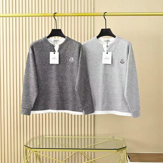 F032520春秋男士假两件卫衣宽松针织衫v领打底衫长袖T恤 商品图1