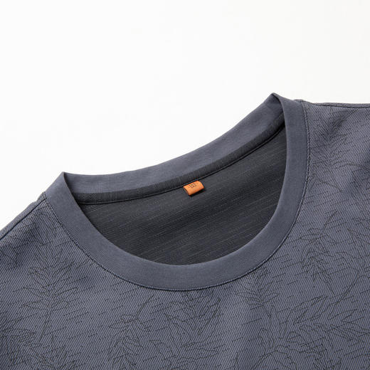 【DPS】大依优型大码男装夏季冰丝圆领短袖T恤简约休闲暗纹上衣 商品图4