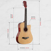 相思鸟 民谣吉他38寸初学者入门男女吉他乐器 亮光原木色 /玩具乐器 /乐器 /吉他/贝斯 商品缩略图0