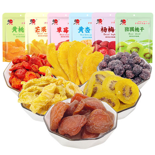 【香甜软糯！回味无穷】水果干蜜饯草莓芒果干黄桃休闲零食多口味组合大礼包 商品图2