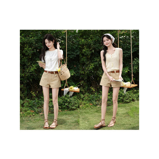 鹿向南【0328/20:00新品前1小时7折限量100件】杏色牛仔裤 商品图4