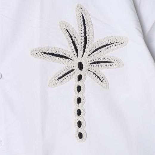 46736SDSA男装2026新款高贵轻奢夏日度假风椰树设计短袖衬衫百搭上衣 商品图2