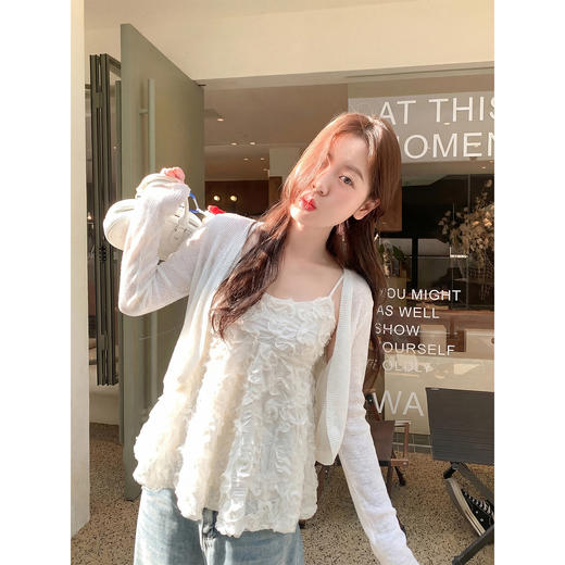 <曾小咸推荐>韩系开衫内搭吊带背心两件 商品图0