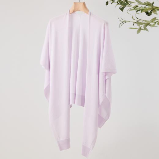 三彩2026新款冰感夏日轻薄针织披肩遮阳极简风通勤宽松廓形大气女 商品图4