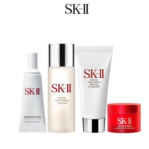 【保税直发A义乌】SKII护肤四件套 神仙水30ml+小灯泡10g+洁面20g+清爽面霜15g 商品图1