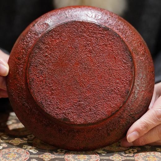 【赤壁熔岩大漆圈足浅盘】熔岩肌理茶盘 商品图4