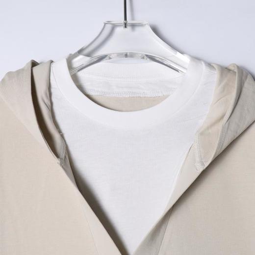 SDSA男装2026新款轻奢潮牌撞色假两件连帽短袖T恤百搭休闲上衣 商品图1