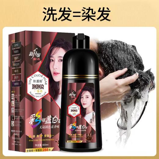 一支黑洗发露 洗发=染发 不沾头皮 草本提取人参芝麻一梳黑 商品图3