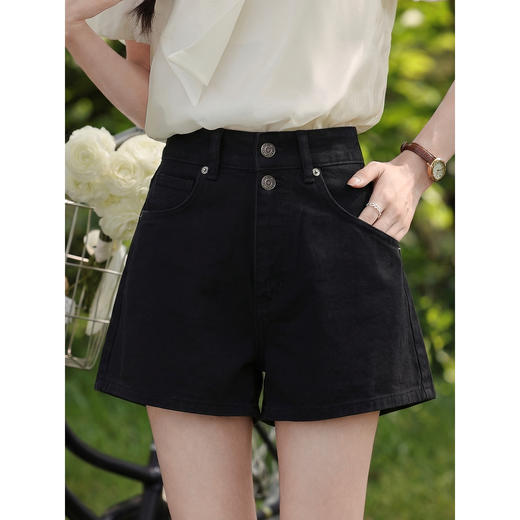 鹿向南【0328/20:00新品前1小时5折限量100件】黑色牛仔裤 商品图0