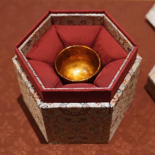【鹿角金杯大漆主人杯】金箔鹿角霜收藏级非遗手作 商品图1