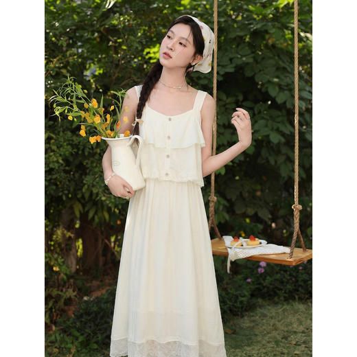 鹿向南【0328/20:00新品前一小时5折】杏色连衣裙 商品图4