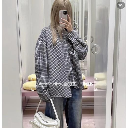 重磅渠道 ac格纹衬衣  宽松版型  80支230克 重磅色织格纹布  日本进口桑村面料 商品图3