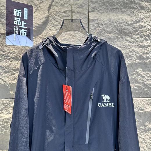 F032553通勤徒步户外运动防水防风拼色连帽冲锋衣外套 商品图7