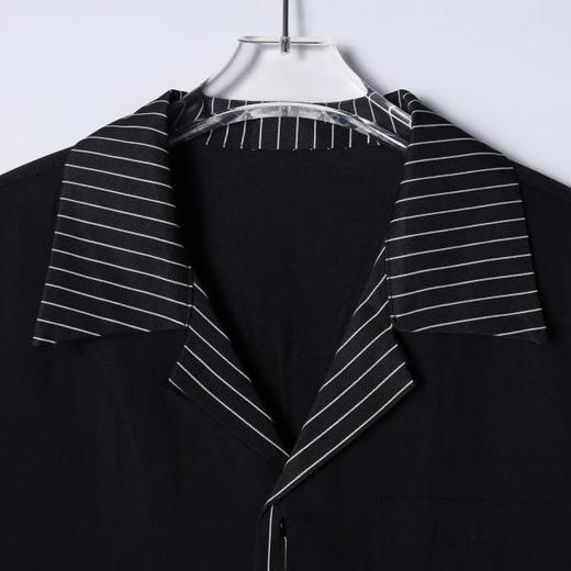 SDSA男装2026新款高贵轻奢韩系简约拼接翻领短袖衬衫百搭时尚上衣 商品图1