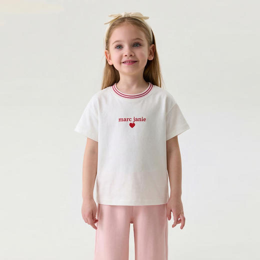马克珍妮爱心字母女童凉感透气T2026年夏装新款560835 商品图1