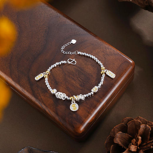 子佩集【‌‌招财聚瑞】银S999手串手链【SC001715】腰缠万贯招财纳福镀金2602 商品图2