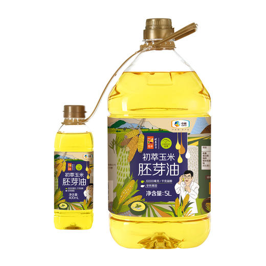 中粮初萃 食用油 一级压榨 非转基因玉米胚芽油5L+400ml 商品图7