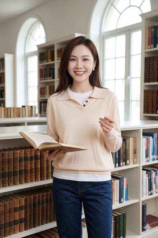 芯柔领叙|高智感翻领纽扣针织衫（一口价） 商品图0