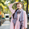 绽放124朵/如风*亚麻小V领腰部碎褶大裙摆加抽绳长袖中长款连衣裙 商品缩略图2