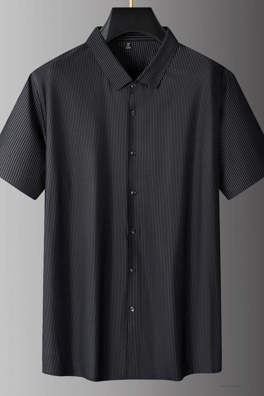 【DPS】大依优型大码男装夏季冰丝短袖衬衫商务休闲百搭上衣翻领衬衣男士 商品图5