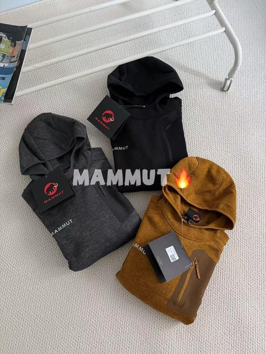 F032542复古百搭户外保暖连帽压胶口袋抓绒衣连帽夹克 商品图3