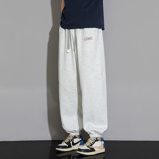 【DYF】大依优型大码男装夏季棉质长裤休闲裤潮流百搭系绳收口裤305斤 商品图3