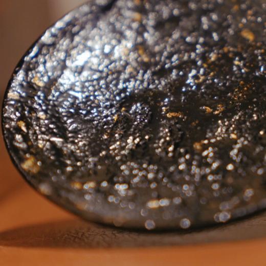 【迟光·如墨大漆主人杯】个人杯杯托杯垫洒金金箔黑色肌理 商品图2