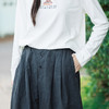 绽放169朵/脏染裤*春季纯棉阔腿裤全腰松紧复古松弛感百搭休闲裤 商品缩略图3
