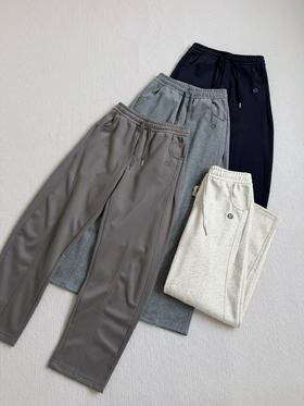 lululemon春季弯刀阔腿纯色卫裤