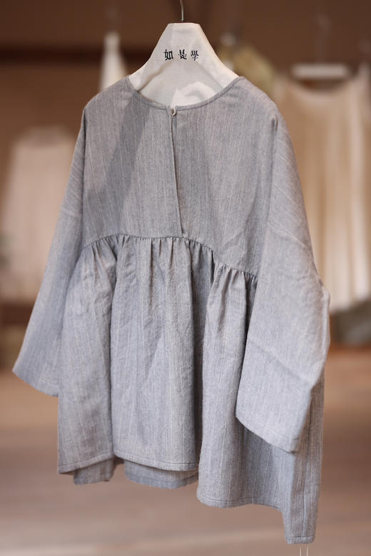 黄阿福 斜纹羊毛七分袖娃娃衫 商品图1