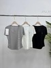 F032570一包3件装春夏新款女士三色冰感大U领燕尾短袖T恤 商品缩略图1