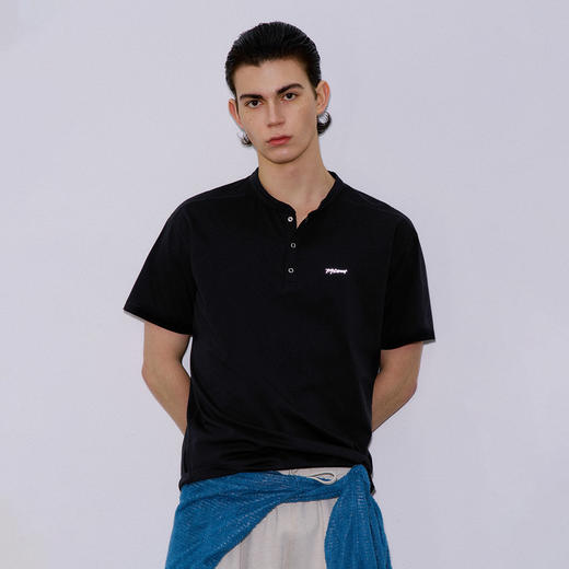 714street速干凉感亨利领短袖 2026夏季潮牌日系休闲半开领T恤男 商品图3