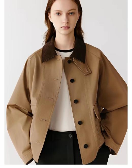 禾家巴恩风翻领风衣 商品图8