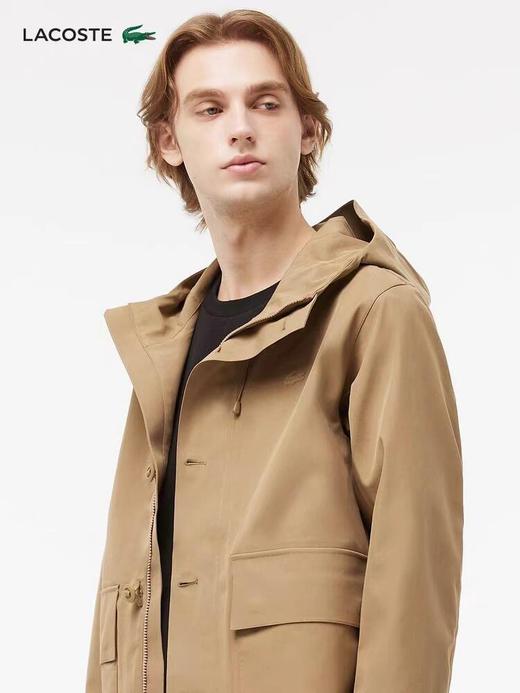 官网同步】LAC0STE法国鳄鱼 宽松休闲舒适连帽长袖夹克外套情侣同款 商品图1