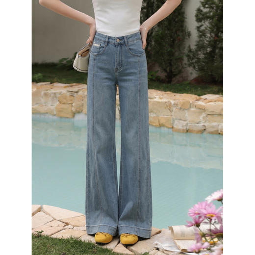 鹿向南【0328/20:00新品前一小时7折】蓝色牛仔裤 商品图0