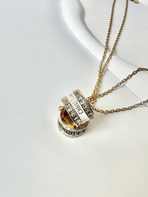 THS-无  D家 施华洛世奇水晶 珐琅项链 2色 CU1345 商品图6