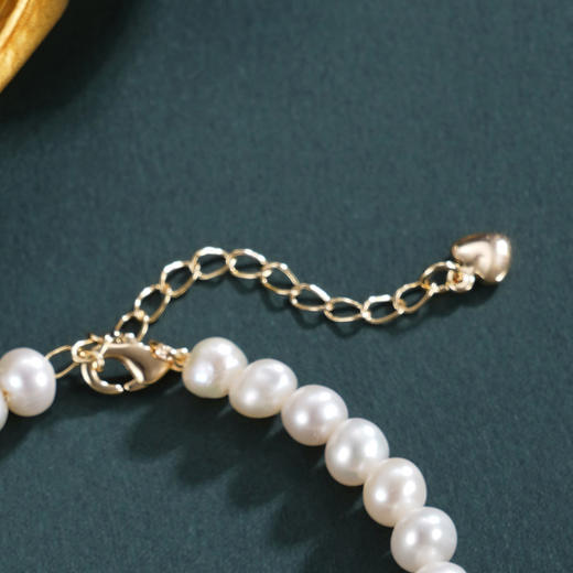 子佩集【无念清响】珍珠惜王妃手链【ZZSL007】5.5-6mm珠镀金铃铛猫眼石2601 商品图2