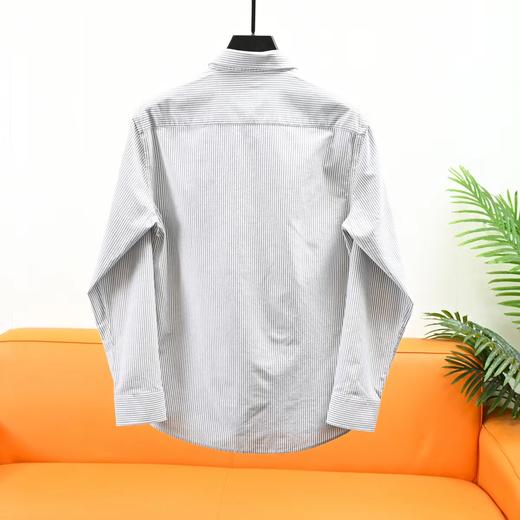 F032534春季新款休闲日常高品质男士纯棉条纹长袖衬衫 商品图8