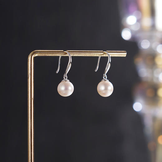 子佩集【月华柔情】银S925珍珠惜王妃耳环【YE1018】8mm珠双色单珠2601 商品图0