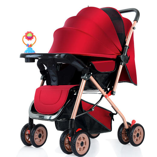 婴儿车轻便可坐可躺 手推车四轮伞车可折叠双向儿童宝宝避震 商品图2