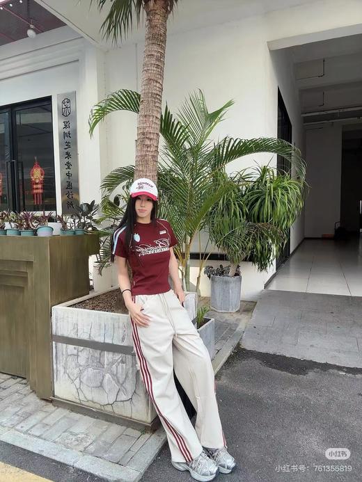 F032557百搭直筒阔腿裤型显瘦百搭休闲长裤条纹运动裤 商品图8